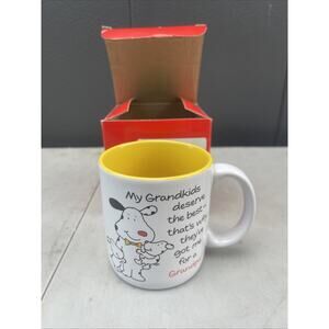 Vintage Carlton Cards Grandkids & Grandpa Dogs Stoneware Tea Coffee Mug